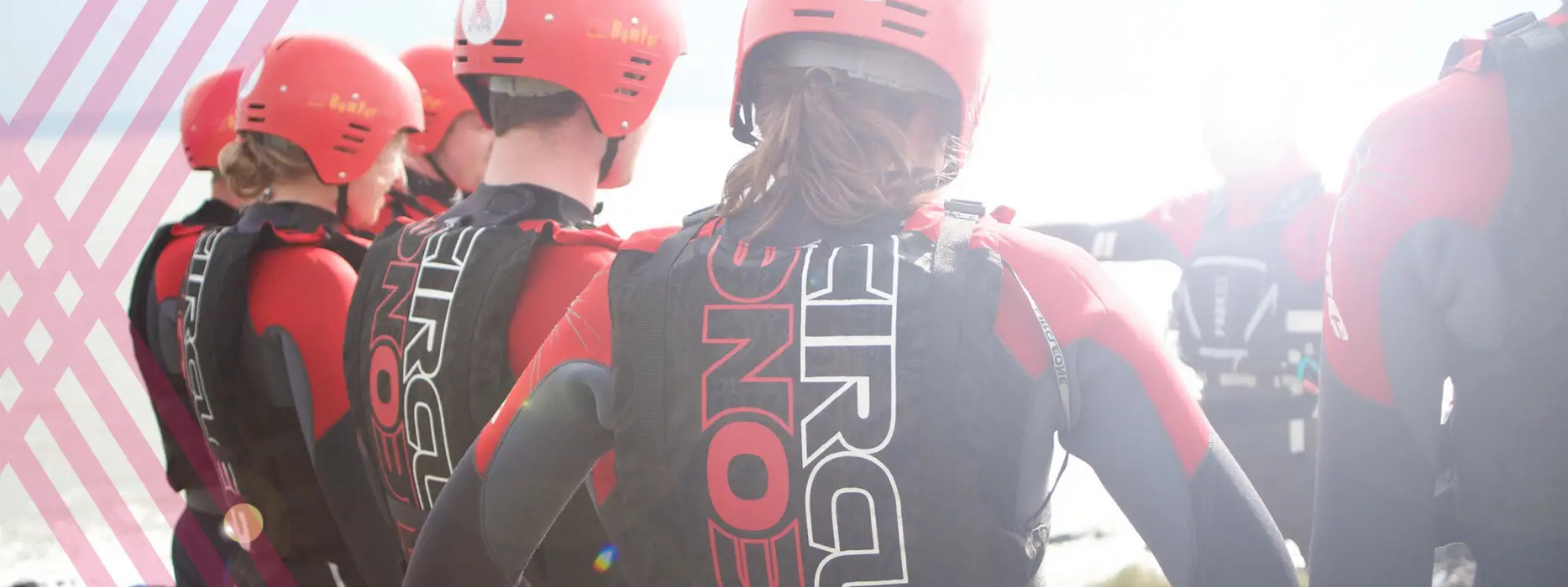 Group briefing before coasteering at Croyde